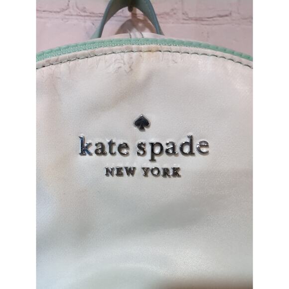 Kate Spade Karissa Backpack Purse Pre-owned Mint Green Ombre Nylon - Picture 2 of 15